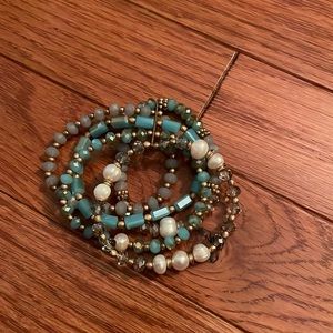 Multi banded, multi colored bracelet